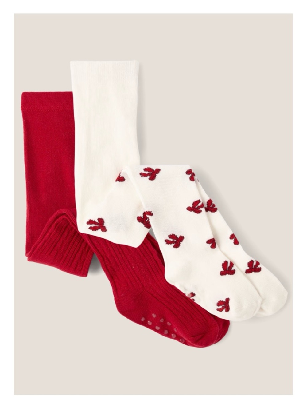 Gymboree Red and White Girls' Tights - 2 Pack